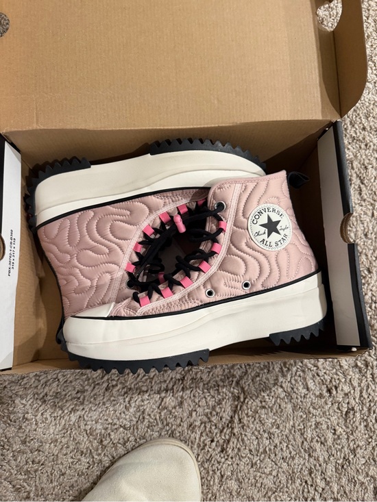 Converse Shoes - Converse Run Star Hike Quilted High Top Sneakers - Pink Size 7.5